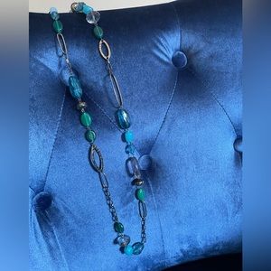 Blue and green Lia Sophia long necklace